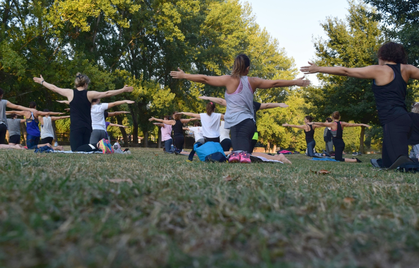 Outdoor yoga